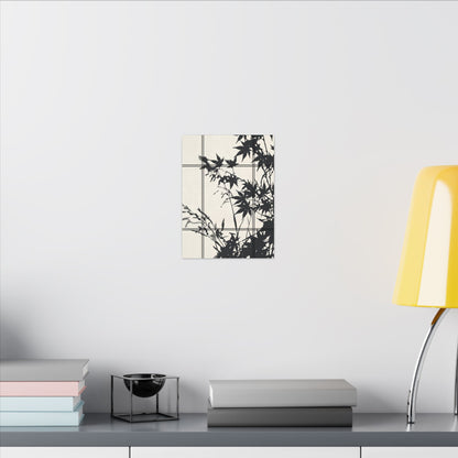 Shoji Screen Canvas Art | Summer Japandi Minimal Line Art