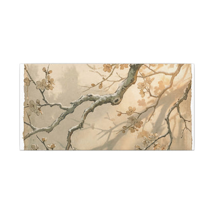 Cherry Blossom Canvas Art | Winter Japandi Japanese Pattern Art