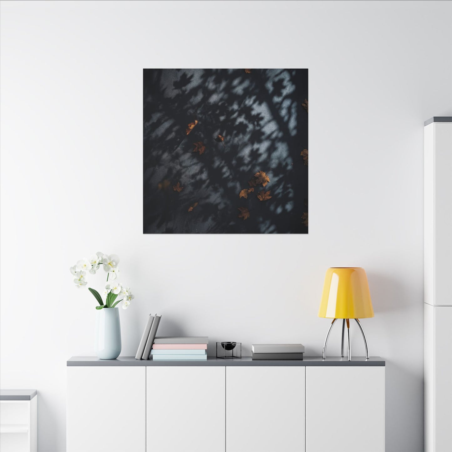 Autumn Shadow Play Shadow Zen Canvas Art | Atmospheric Decor