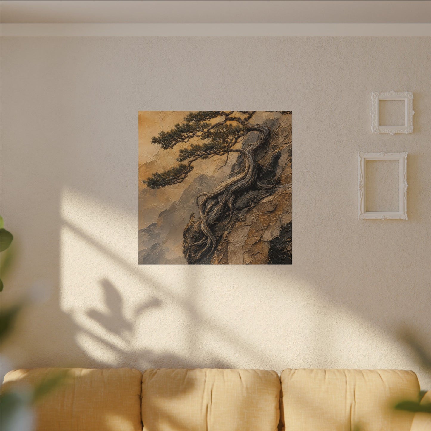 Summer Pine Tree Texture Canvas Art | Cozy Decor