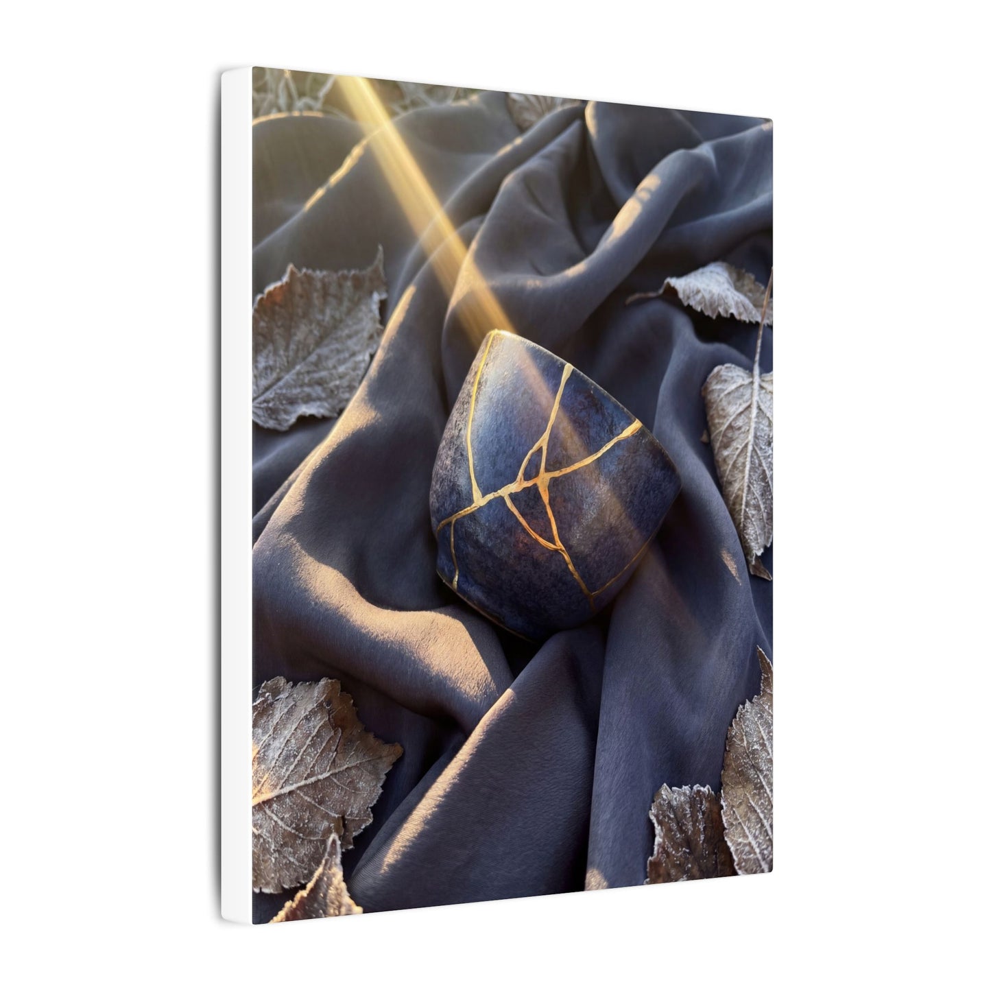 Winter Silk Drape Gold Repair Canvas Art | Artful Decor