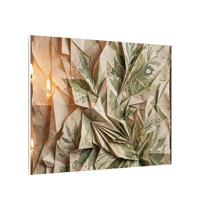 Japandi Paper Fold in Candlelight | Texture Canvas Art