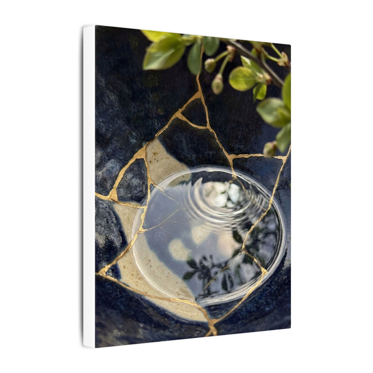 Water Ripple Spring Canvas Art | Kintsugi Beautiful Design
