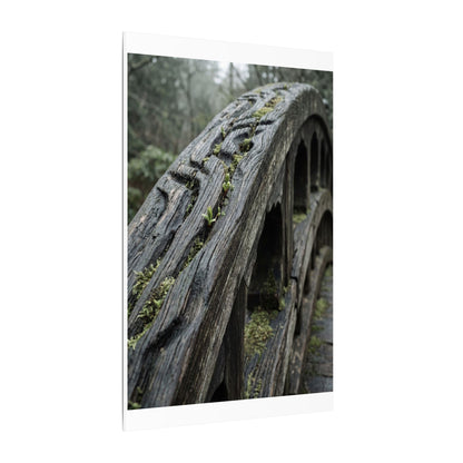 Overcast Wooden Bridge Canvas Art - Japandi Kanso