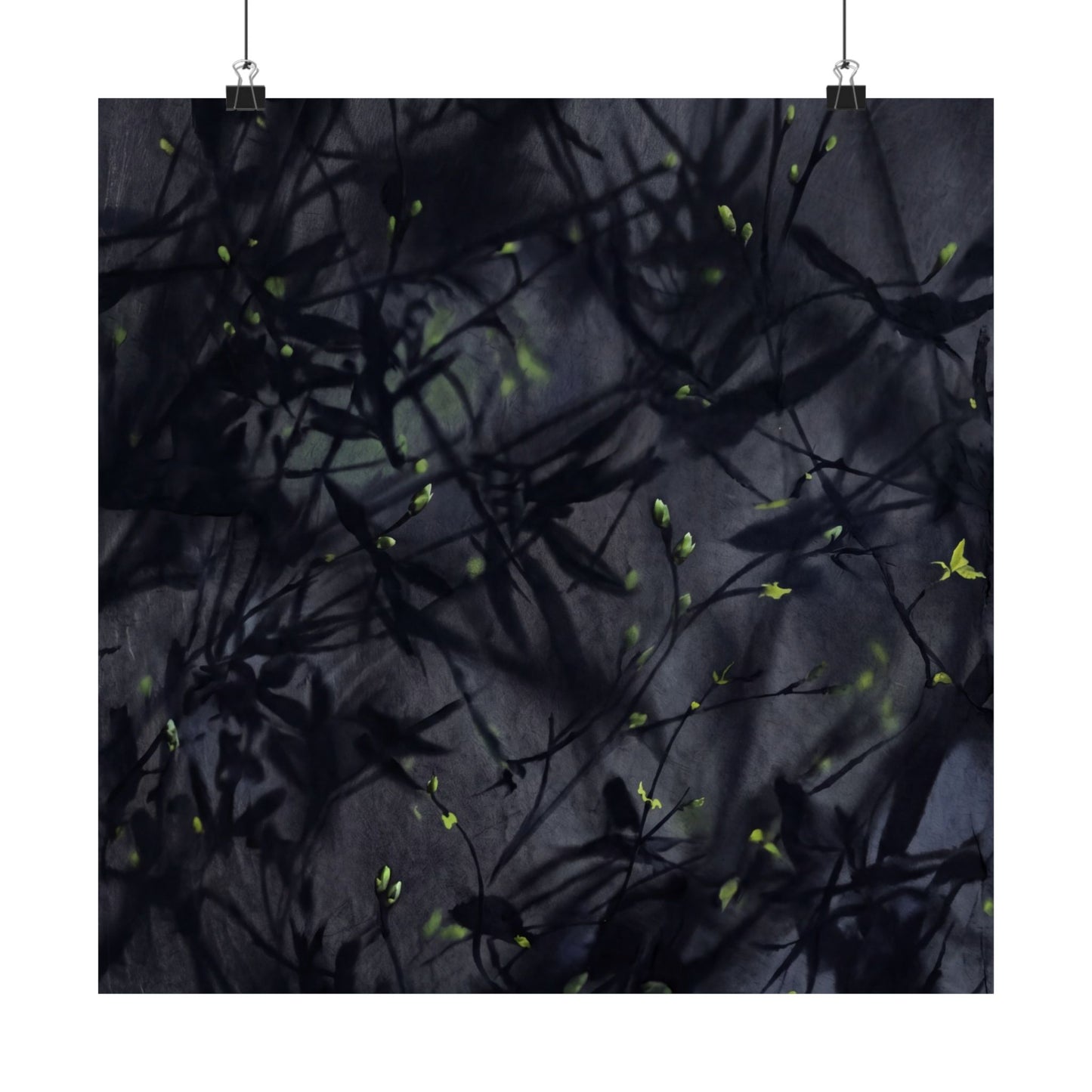 Atmospheric Shadow Play Wall Art Print - Shadow Zen Dark Japandi