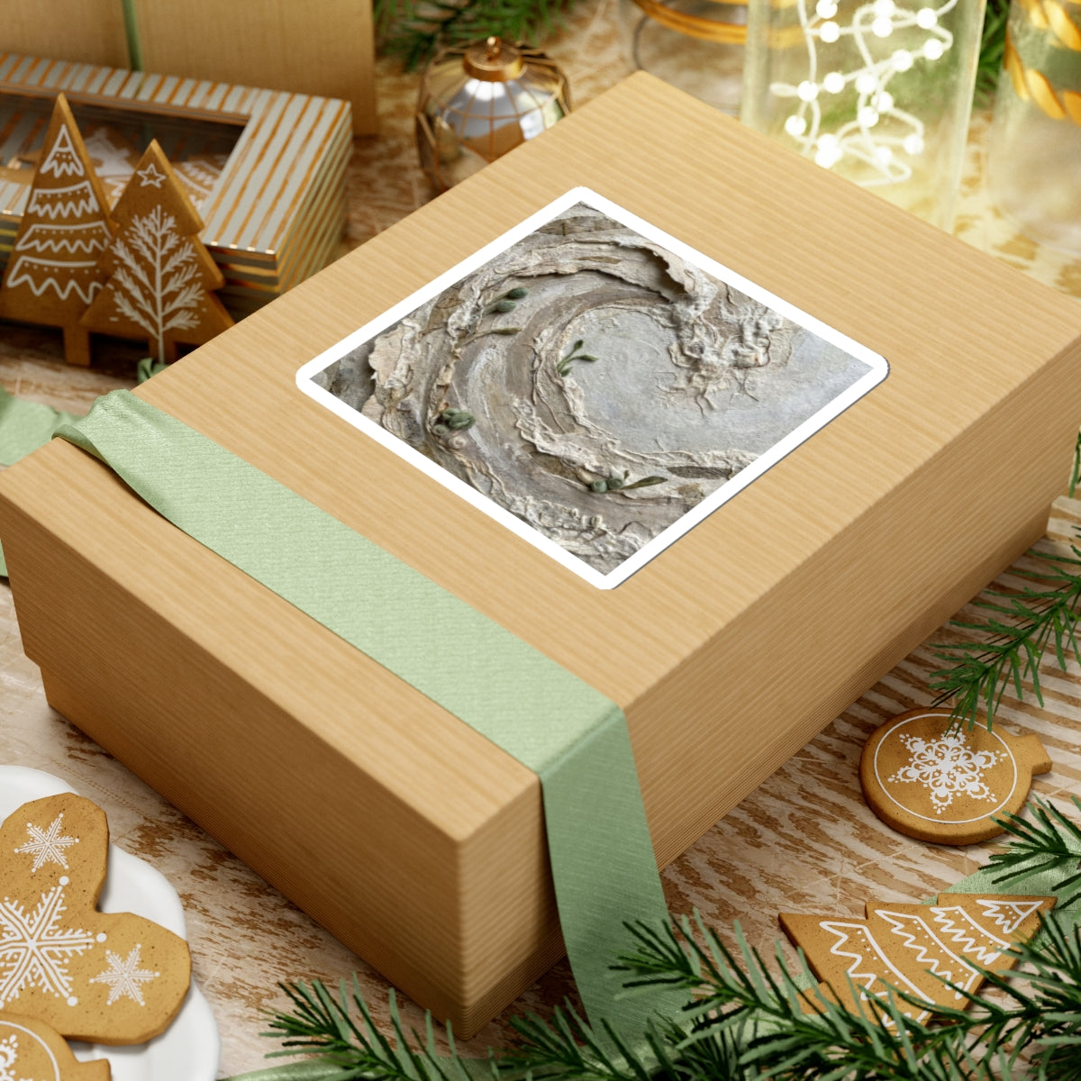 Japandi Ocean Wave in Overcast | Texture Sticker