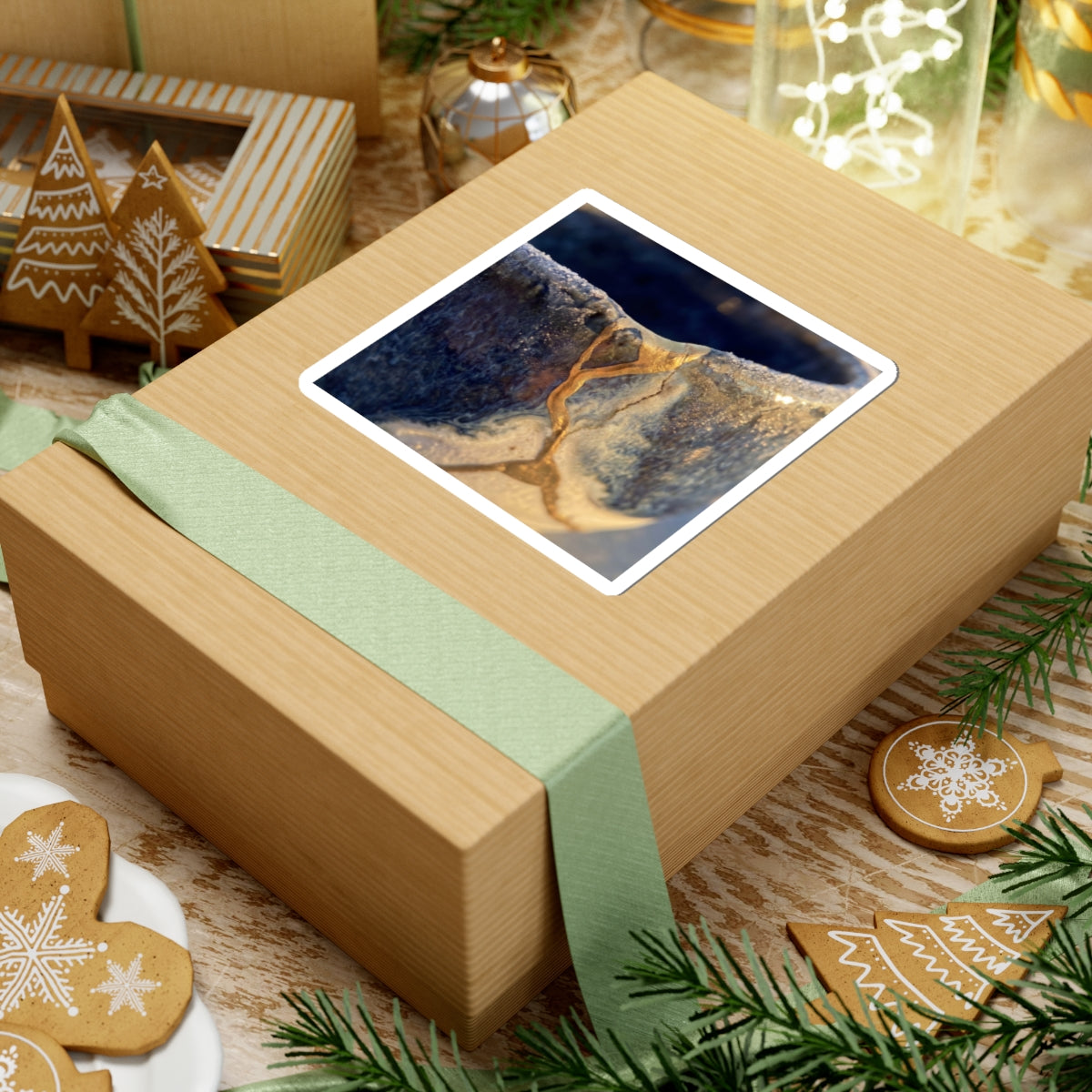 Ceramic Bowl Winter Sticker | Kintsugi Healing Design