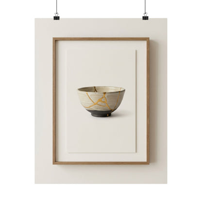 Kintsugi Charcoal Wall Art Print Art Print