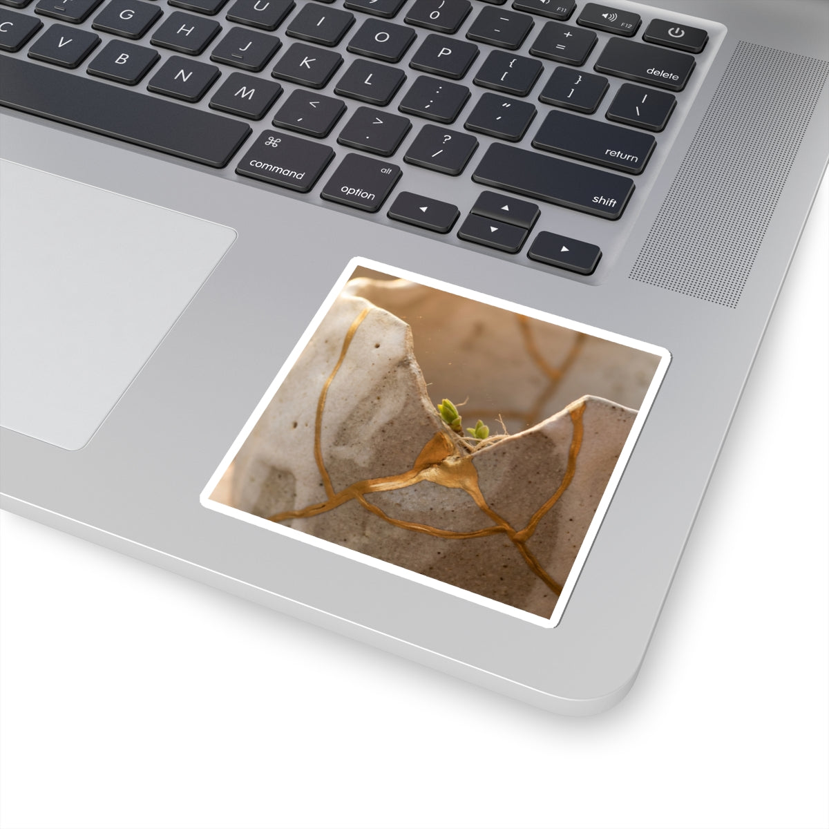 Broken Pottery Minimal Line Sticker | Neutral Japandi Art
