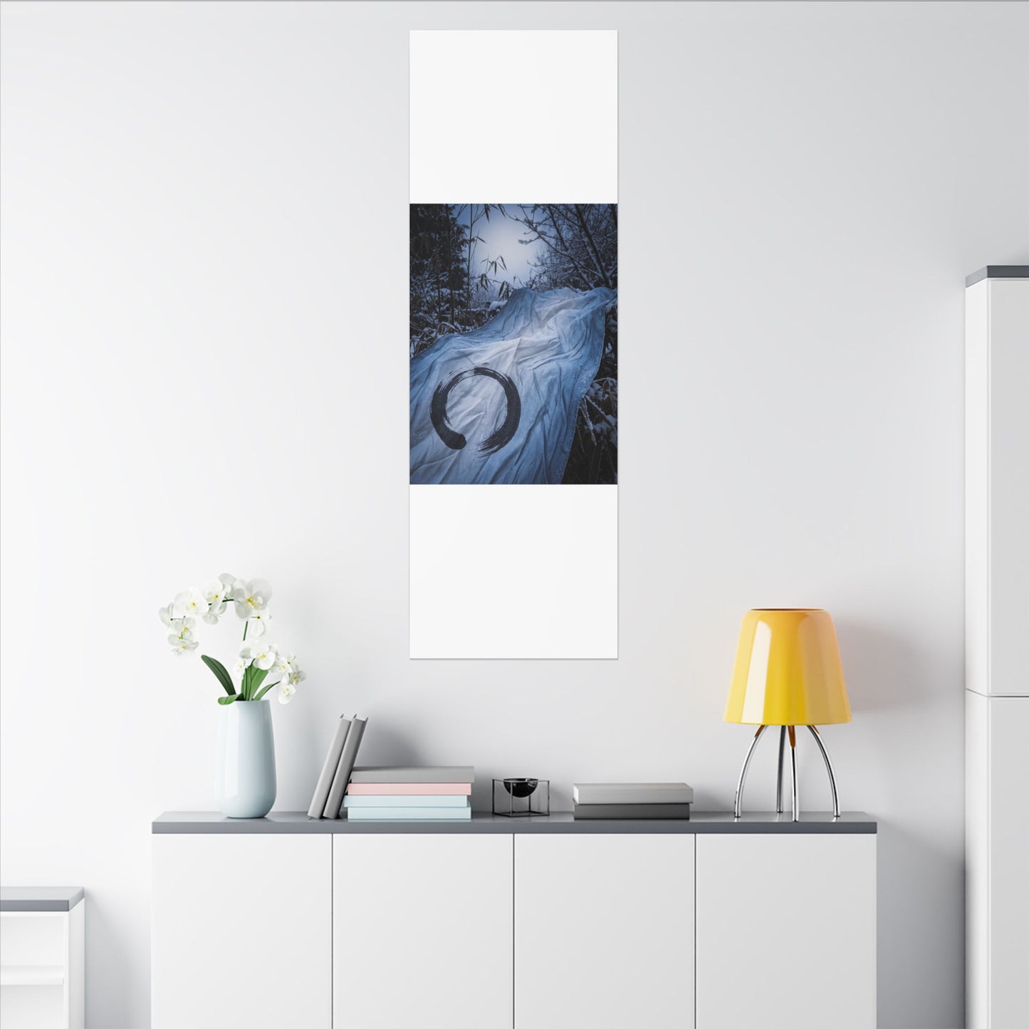 Moonlight Silk Drape Canvas Art - Zen Datsuzoku