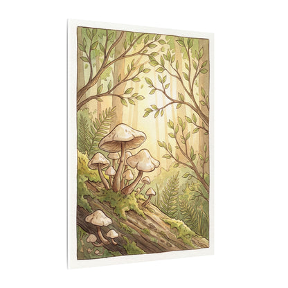 Spring Wild Mushrooms Mushroom Illustration Canvas Art | Cozy Decor