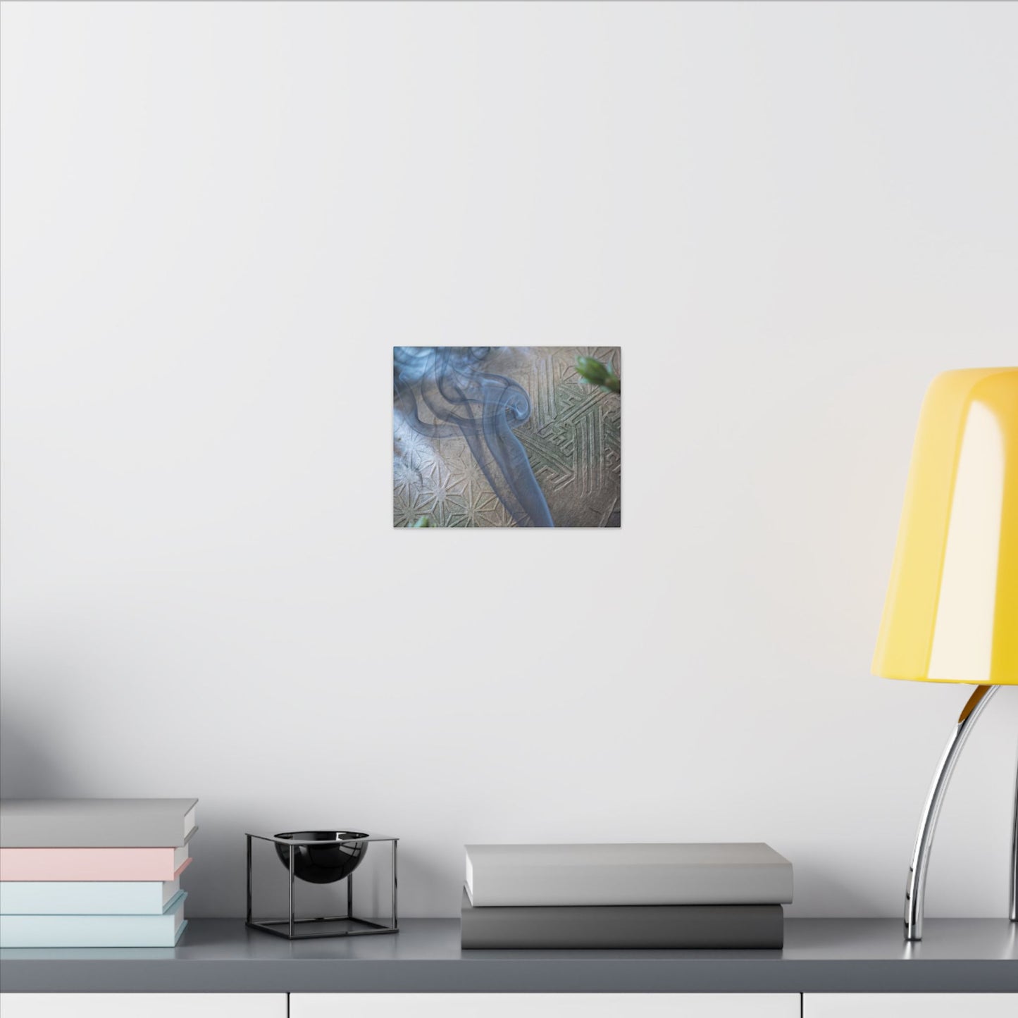 Spring Incense Smoke Japanese Pattern Canvas Art | Neutral Decor