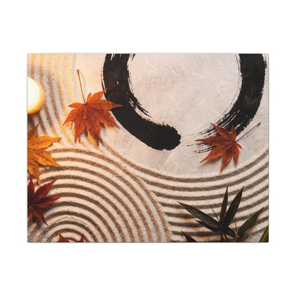 Tranquil Rock Garden Canvas Art - Enso Zen