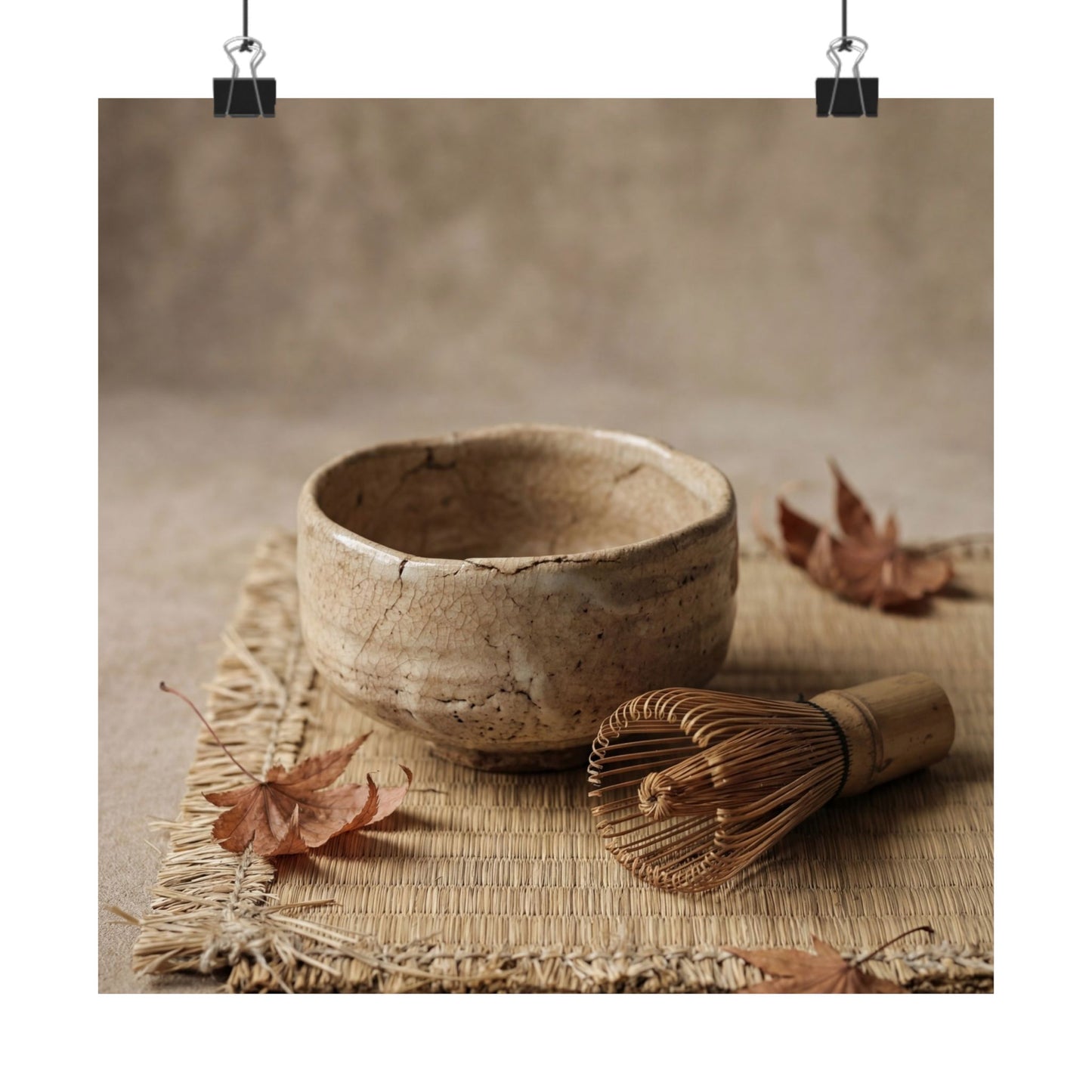 Tea Ceremony Autumn Wall Art Print | Japandi Warm Design Art Print