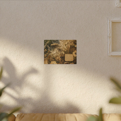 Spring Ocean Wave Herbarium Canvas Art | Nostalgic Decor
