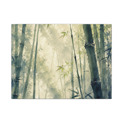 Bamboo Grove Spring Canvas Art | Zen Serene Design