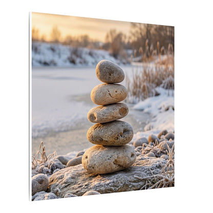 Ma River Stones Canvas Art - Japandi Japanese Pattern