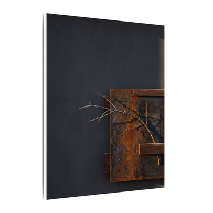 Ma Rust Patina Canvas Art - Dark Japandi Dark Texture