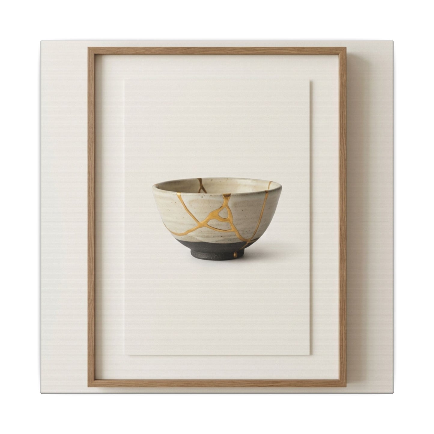 Kintsugi Charcoal Canvas Art