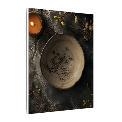 Ceramic Bowl Spring Canvas Art | Japandi Earthy Design