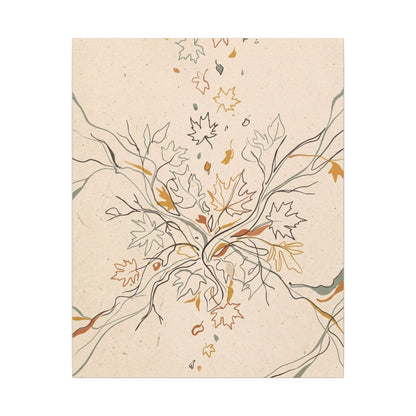 Warm Shadow Play Canvas Art - Minimal Line Japandi