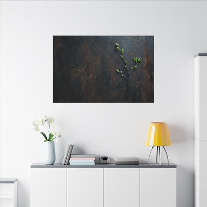 Rust Patina Moody Minimal Canvas Art | Moody Dark Japandi Art
