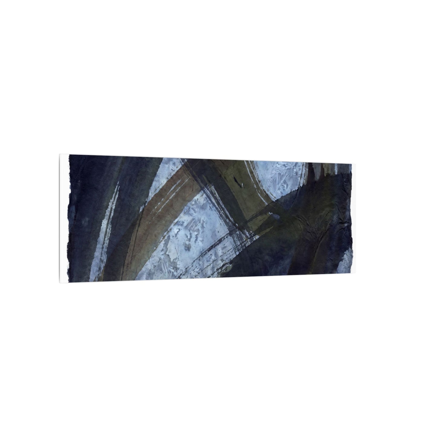 Ink Brushstroke Canvas Art | Winter Dark Japandi Shadow Zen Art