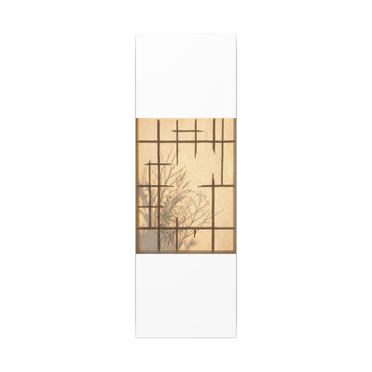 Shoji Screen Canvas Art | Winter Japandi Minimal Line Art