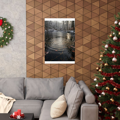 Water Ripple Wall Art Print | Winter Kintsugi Broken Beauty Art