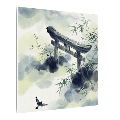Torii Gate Sumi E Canvas Art | Serene Zen Art