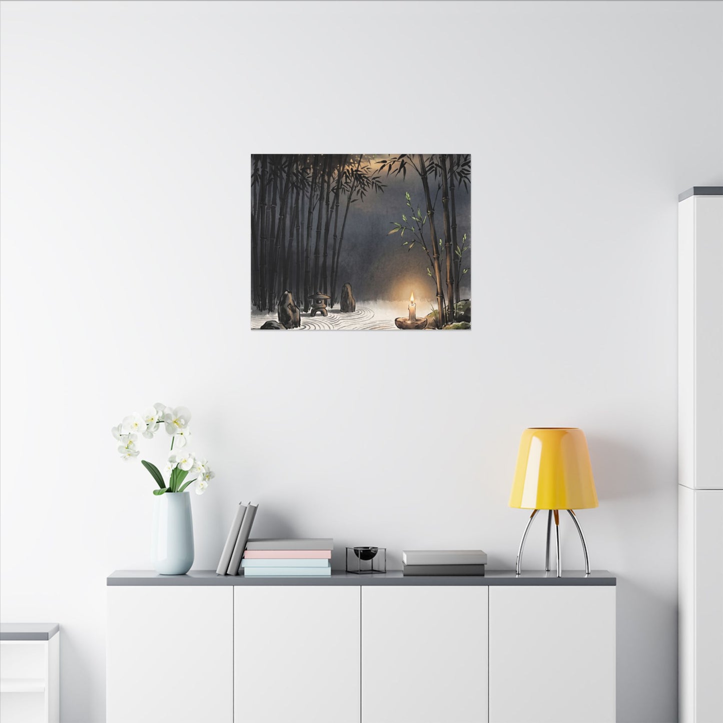Tranquil Bamboo Grove Canvas Art - Karesansui Zen