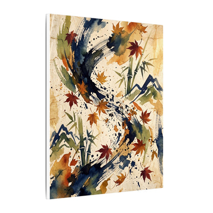 Golden Hour Ink Brushstroke Canvas Art - Zen Shibui