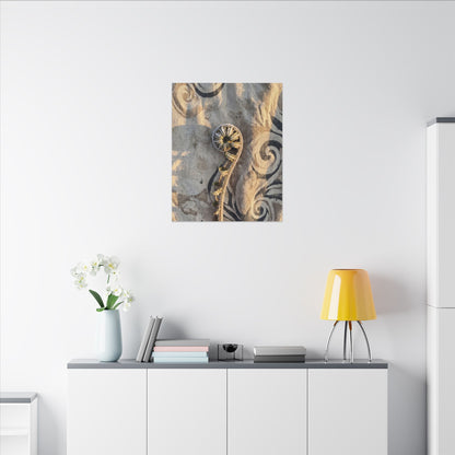 Fern Unfurling Canvas Art | Winter Japandi Japanese Pattern Art