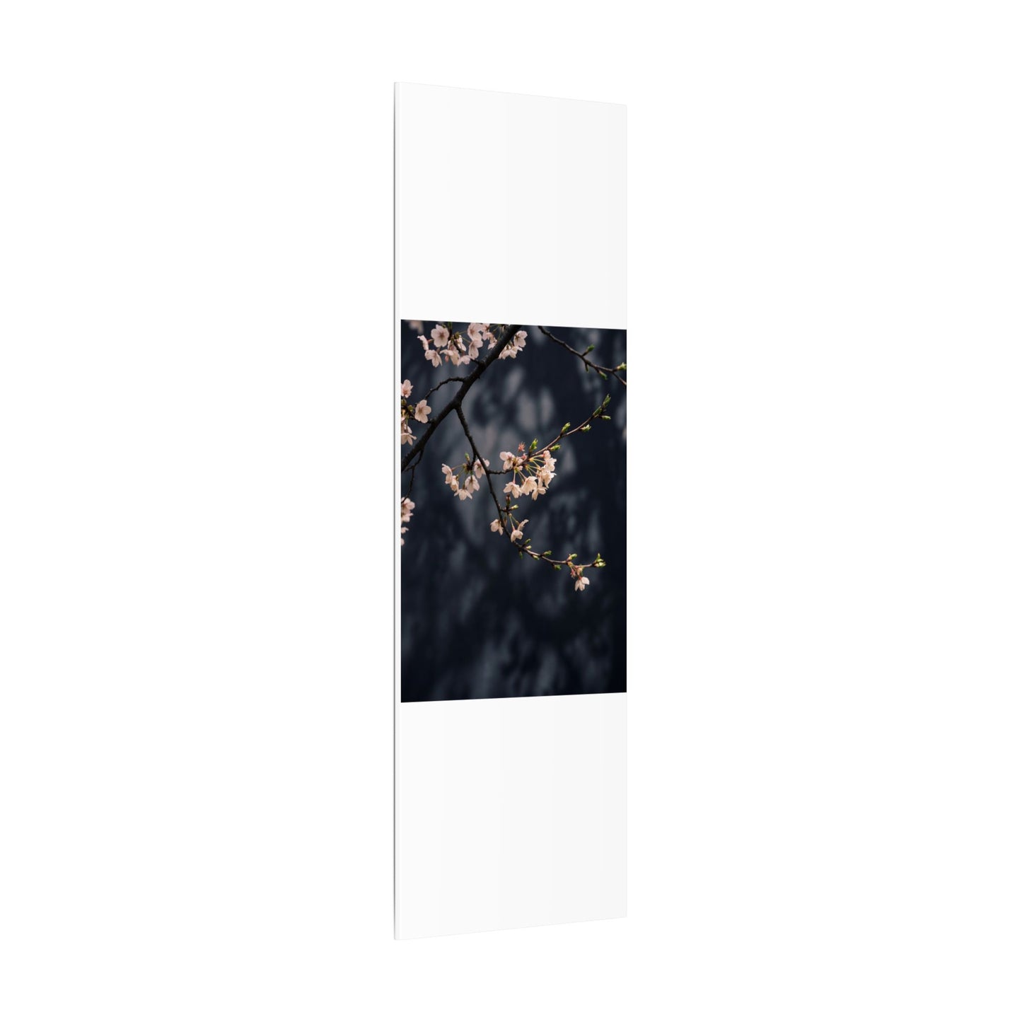 Cherry Blossom Moody Minimal Canvas Art | Bold Dark Japandi Art