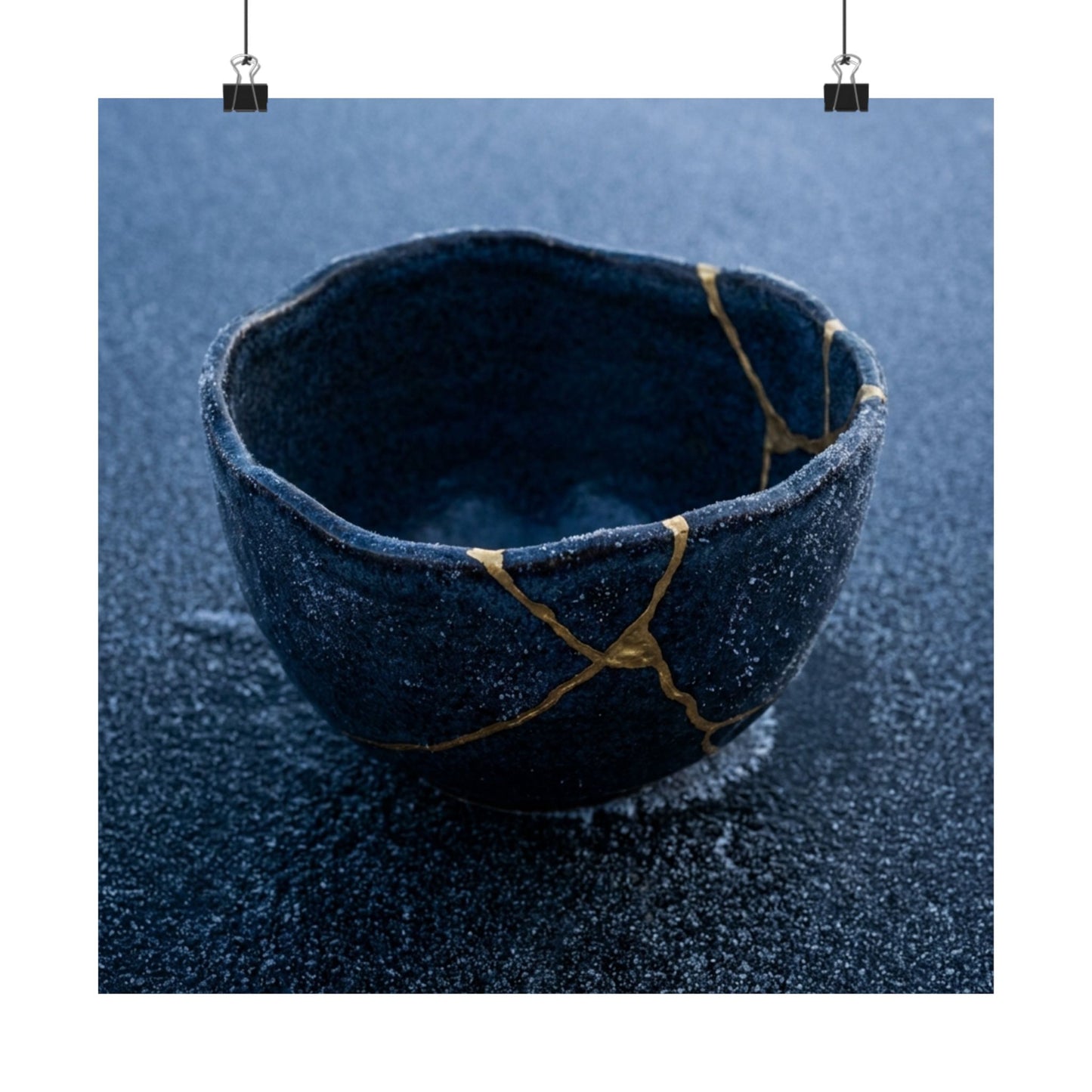 Ceramic Bowl Gold Repair Wall Art Print | Artful Kintsugi Art