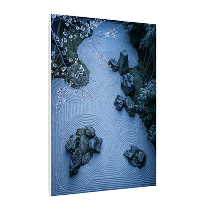 Contemplative Cherry Blossom Canvas Art - Karesansui Zen