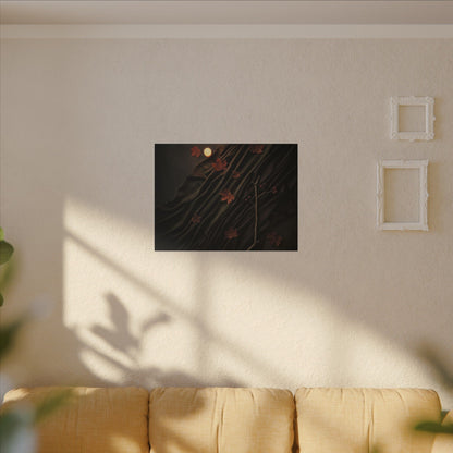 Autumn Silk Drape Moody Minimal Canvas Art | Moody Decor