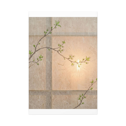 Spring Cherry Blossom Forest Whimsy Canvas Art | Rustic Decor