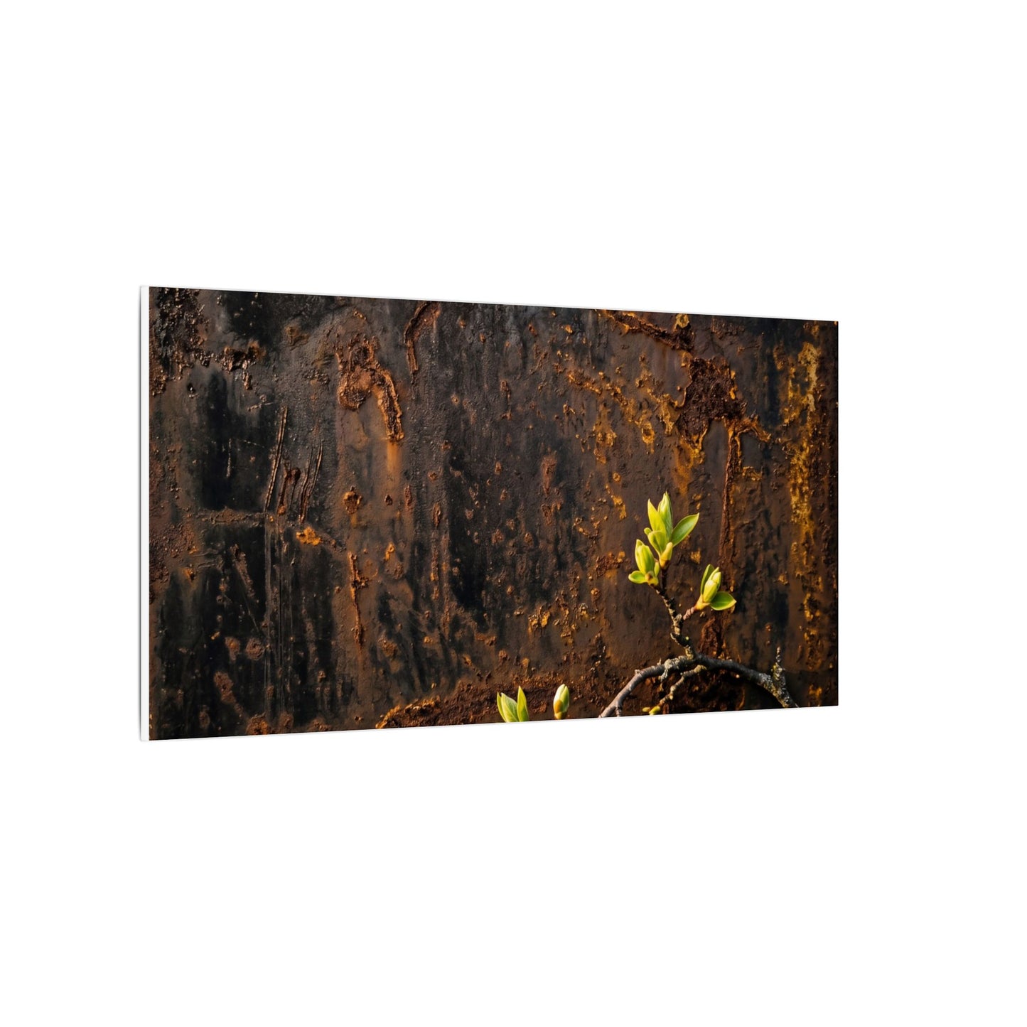 Golden Hour Rust Patina Canvas Art - Dark Japandi Fukinsei