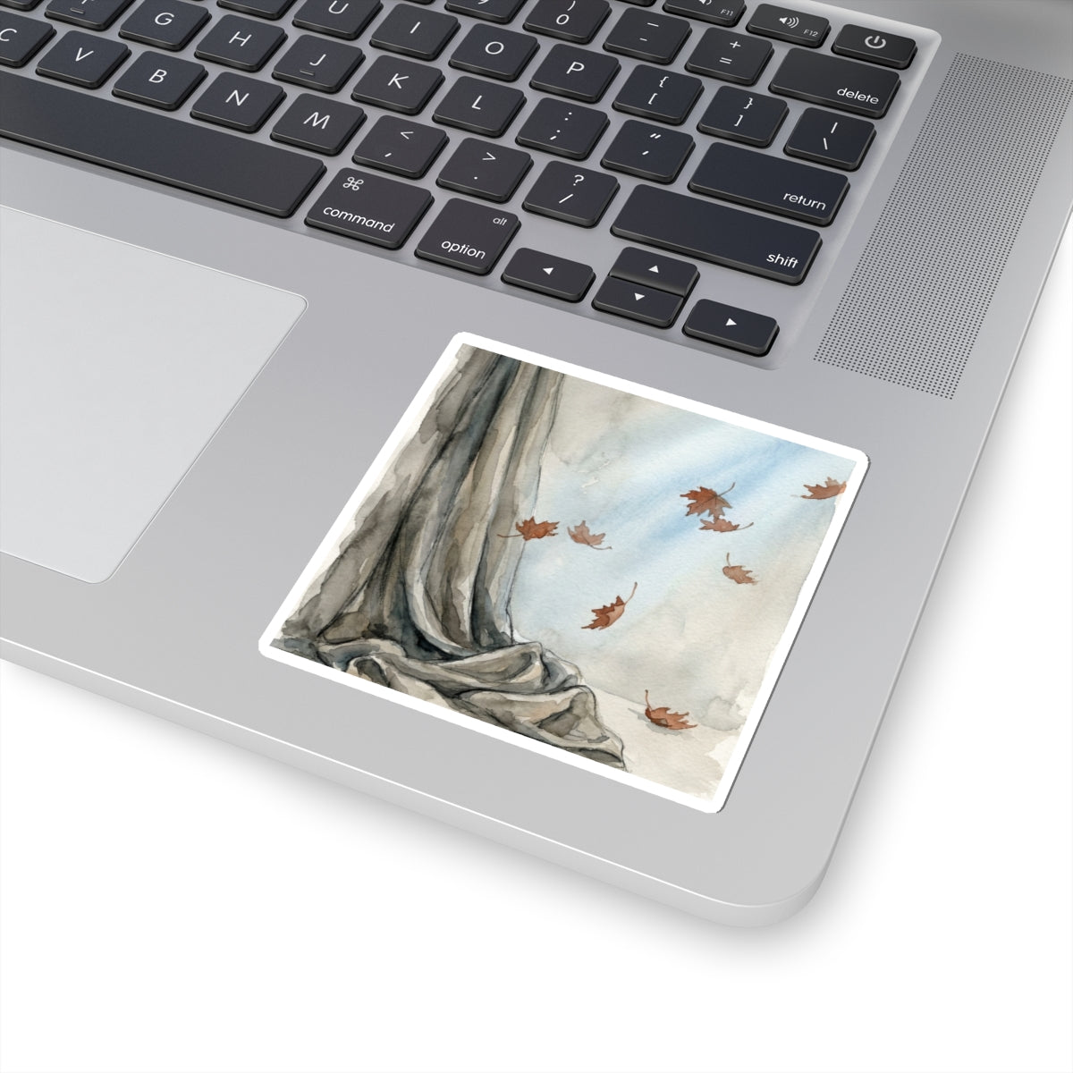 Silk Drape Watercolor Sticker | Elegant Japandi Art Art Print