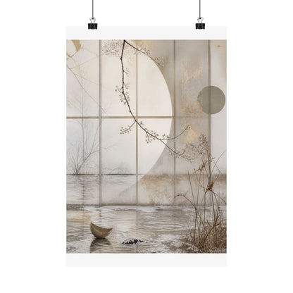 Overcast Shoji Screen Wall Art Print - Japandi Datsuzoku