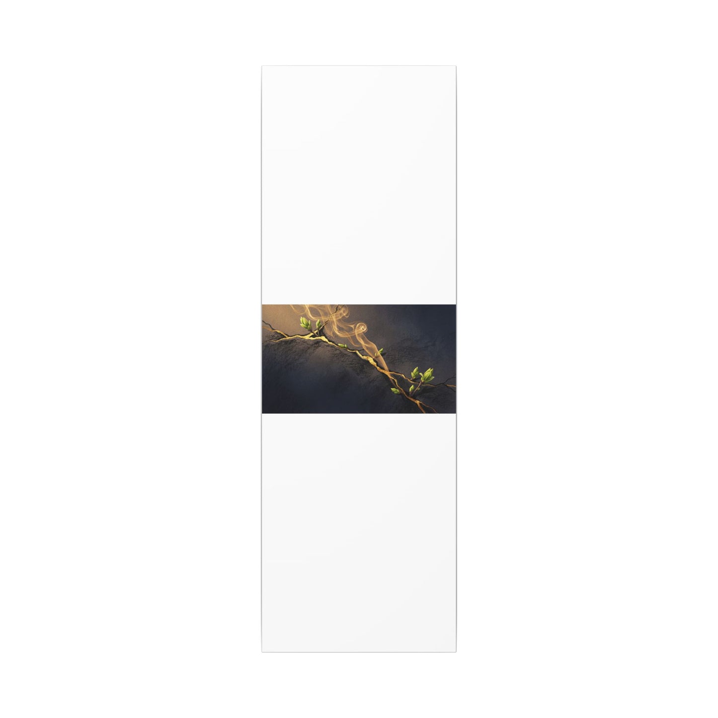 Spring Incense Smoke Gold Vein Canvas Art | Healing Decor