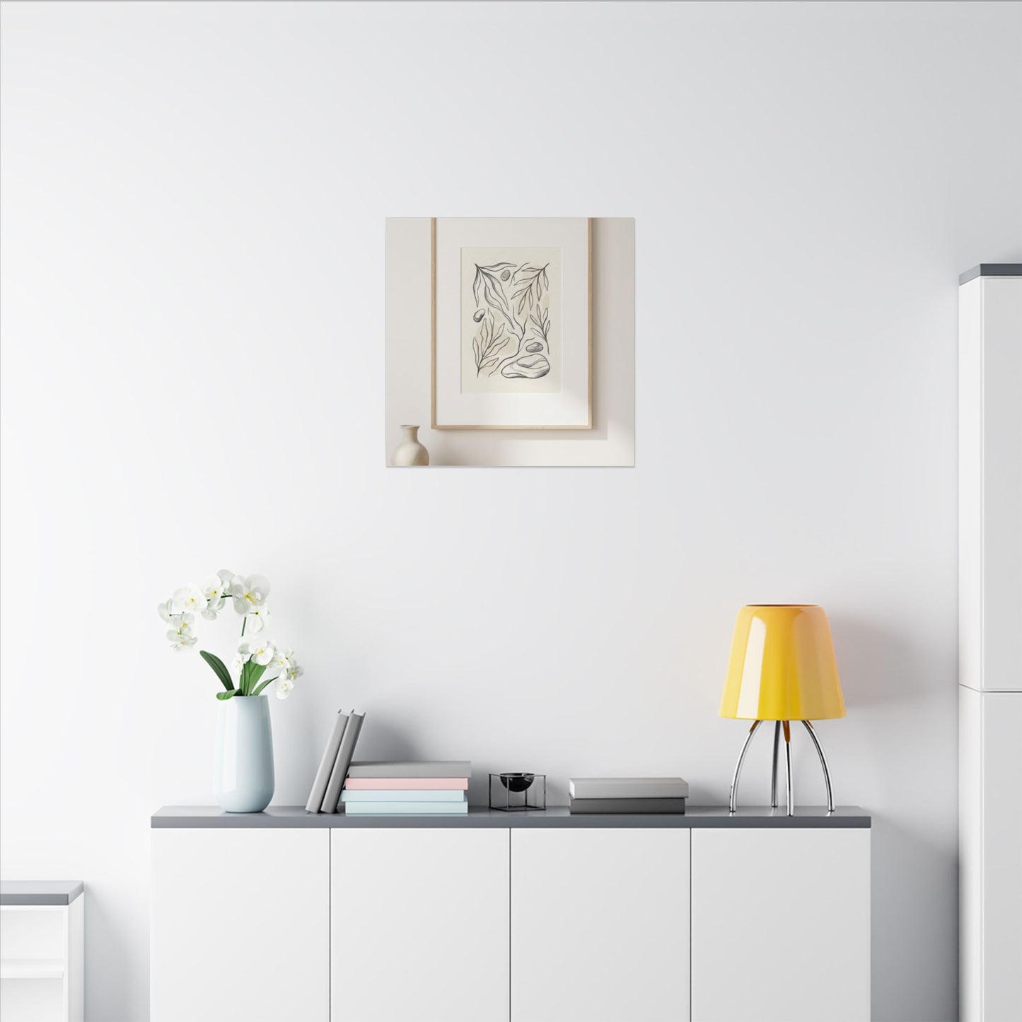 Japandi Charcoal Canvas Art