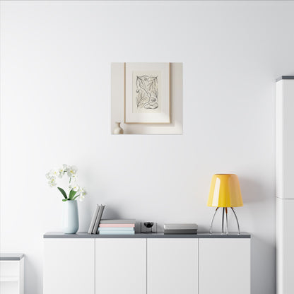 Japandi Charcoal Canvas Art
