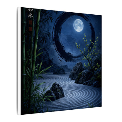 Serene Rock Garden Canvas Art - Enso Zen