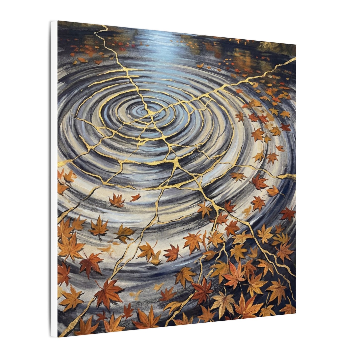 Moonlight Water Ripple Canvas Art - Kintsugi Fukinsei