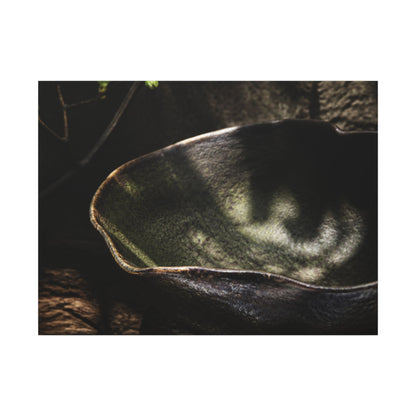 Sophisticated Ceramic Bowl Canvas Art - Dark Texture Dark Japandi