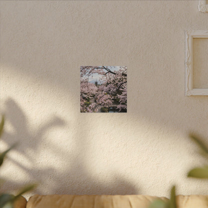 Fukinsei Cherry Blossom Canvas Art - Dark Japandi Moody Minimal