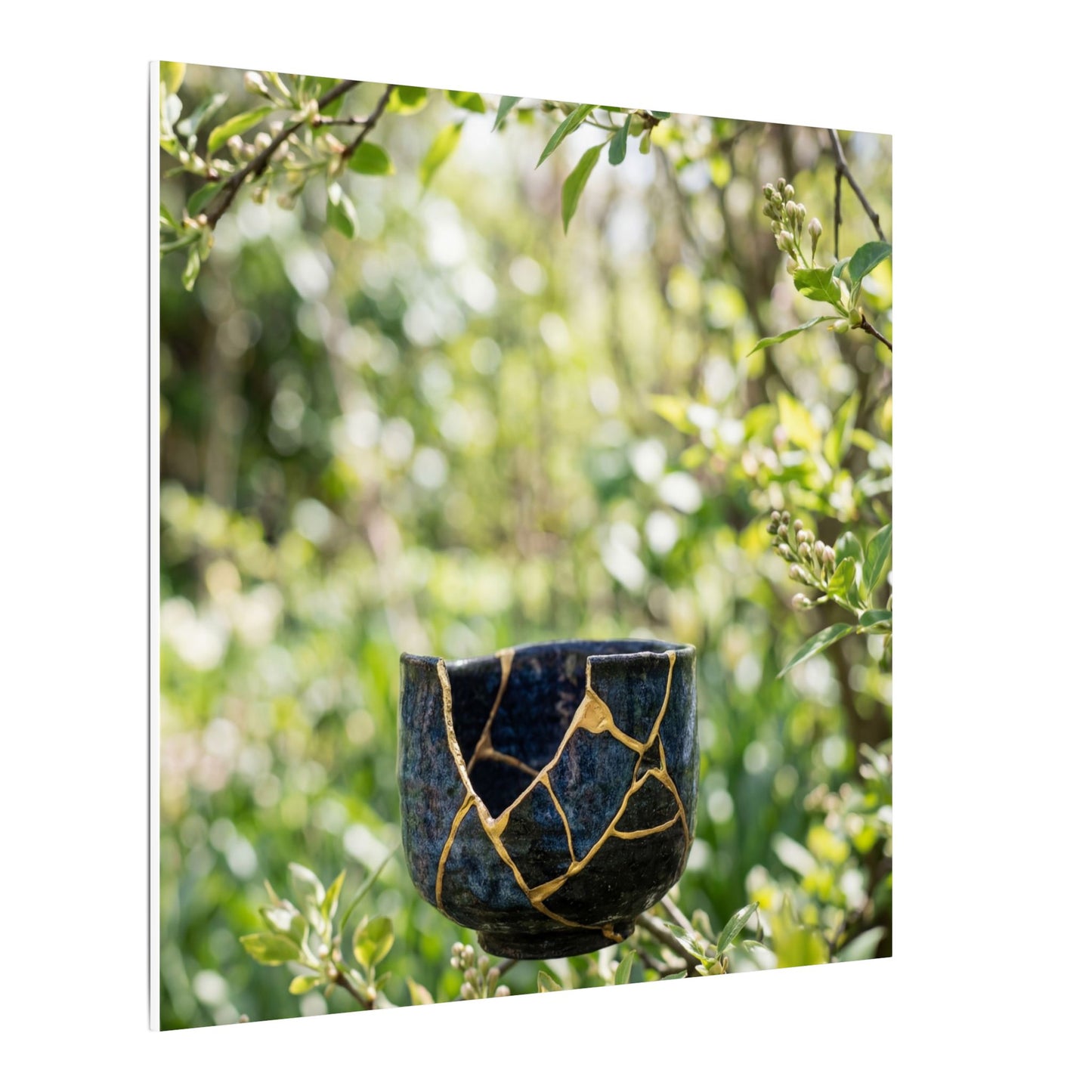 Kintsugi Broken Pottery in Dappled | Broken Beauty Canvas Art