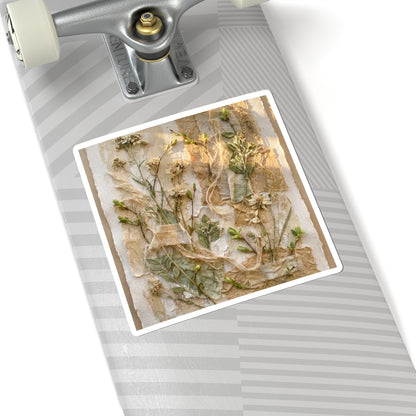 Dried Flowers Spring Sticker | Japandi Elegant Design
